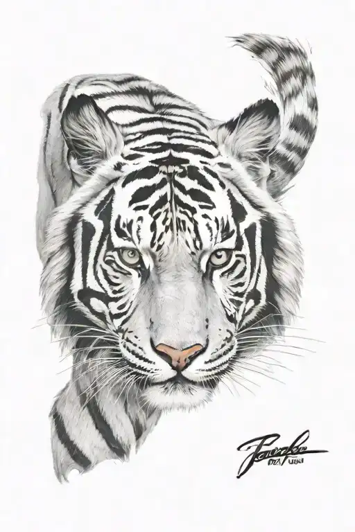 White Tiger Face