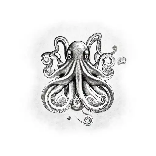 Realistic Octopus With 8 Arms Shoulder