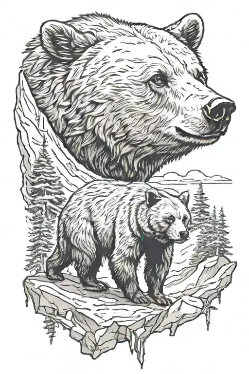 Bear And Mountian