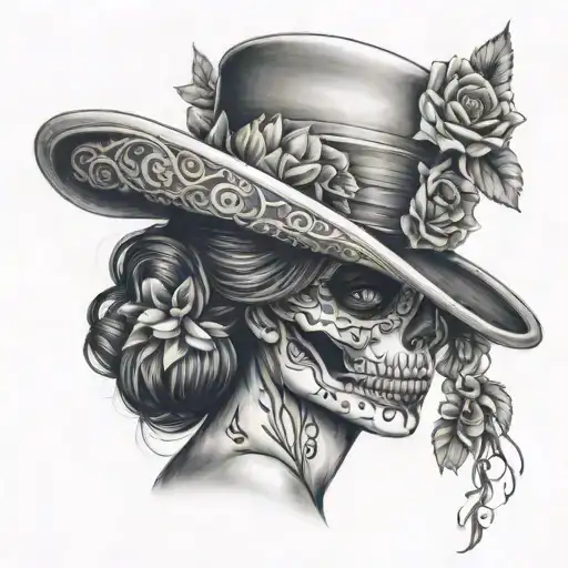 Catrina With A Hat But Bad