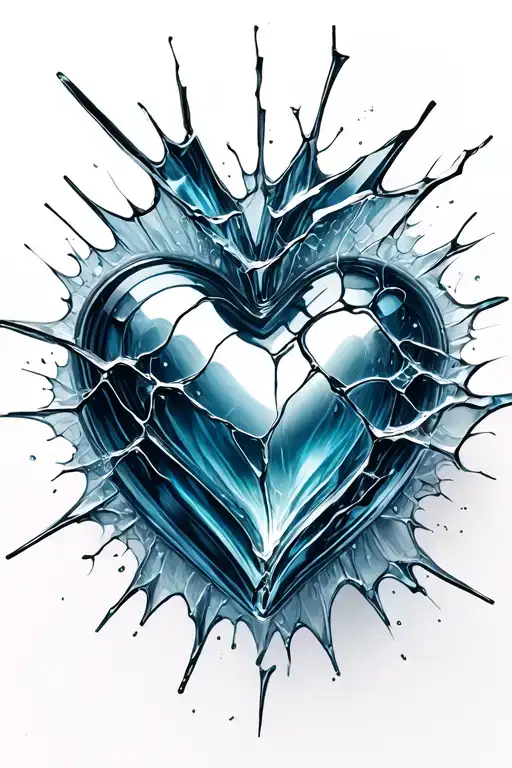 Glass Heart Shattered Like Glass