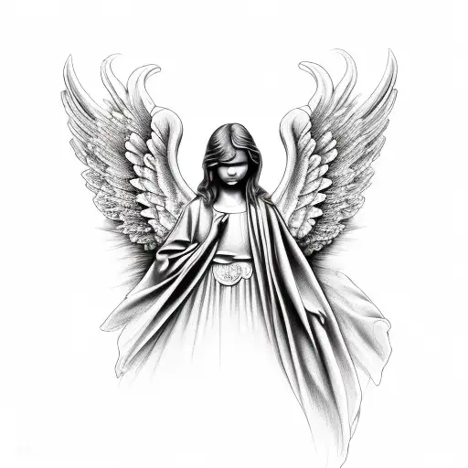 Black And White Angel Elegant