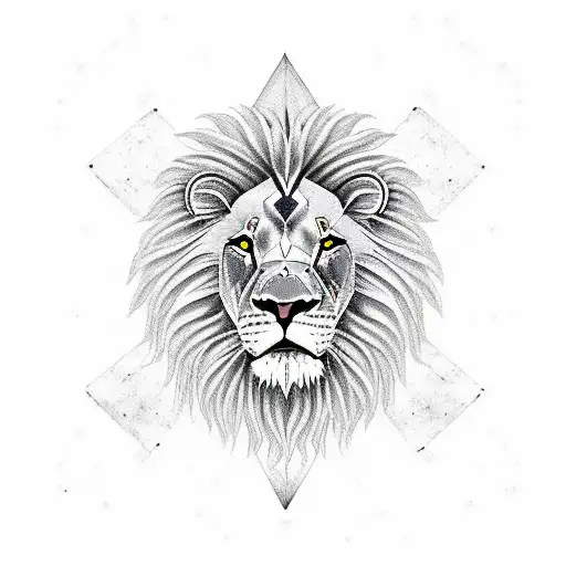 Lion Planted In A Triangle