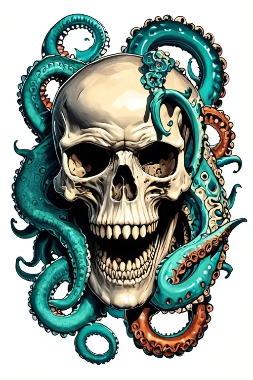 Kraken And Skull Adorned