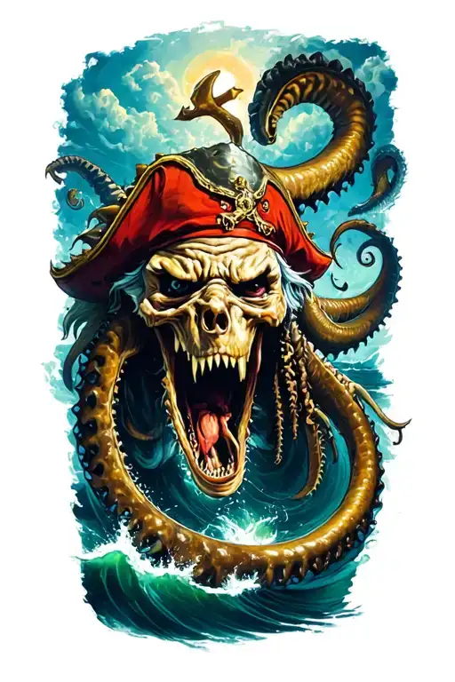 Pirates Of Caribbean Kraken Attacking