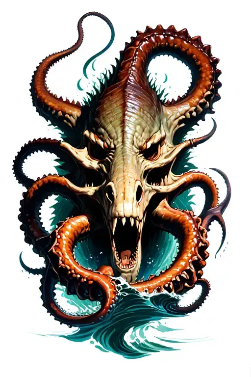 Pirates Of The Caribbean Kraken Emerging From The Depths