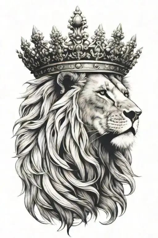 Lion Wearing A Crown