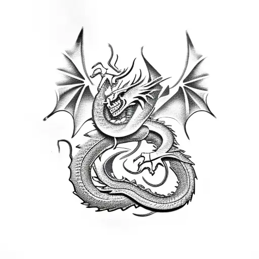 Agnostic Symbol With A Dragon