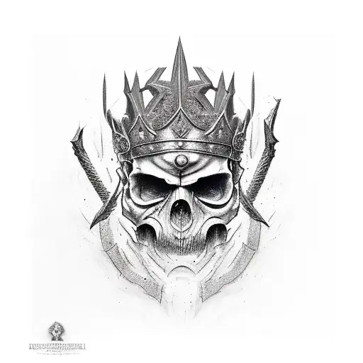 Broken Skull Wearing Jagged Crown From Skyrim