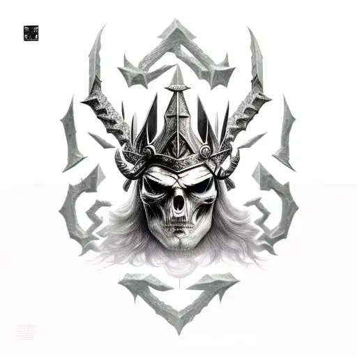 Broken Skull Wearing Jagged Crown From Skyrim
