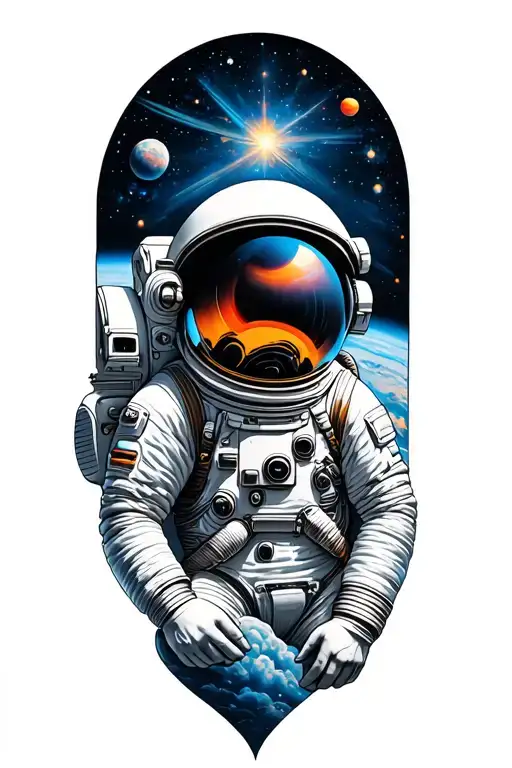 Space Themed With Astronaut