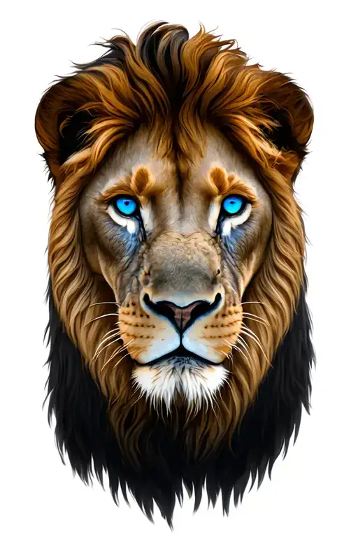 Lion With Blue Eyes