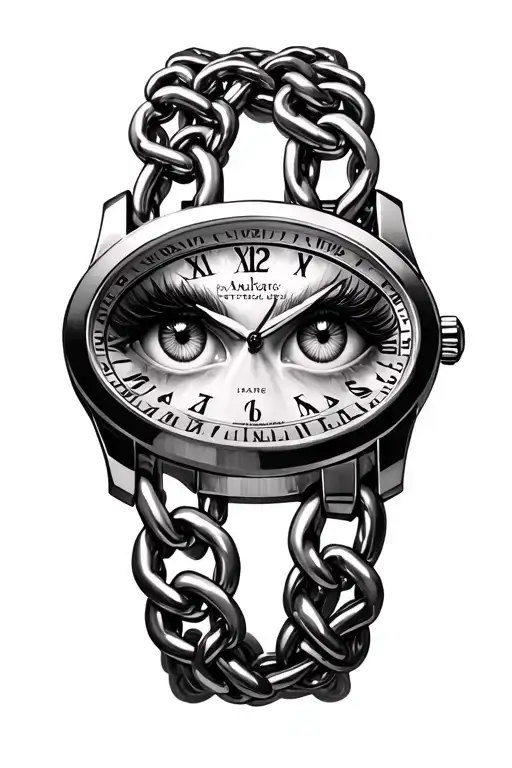 Chains Fire Eyes Watches Merging Together