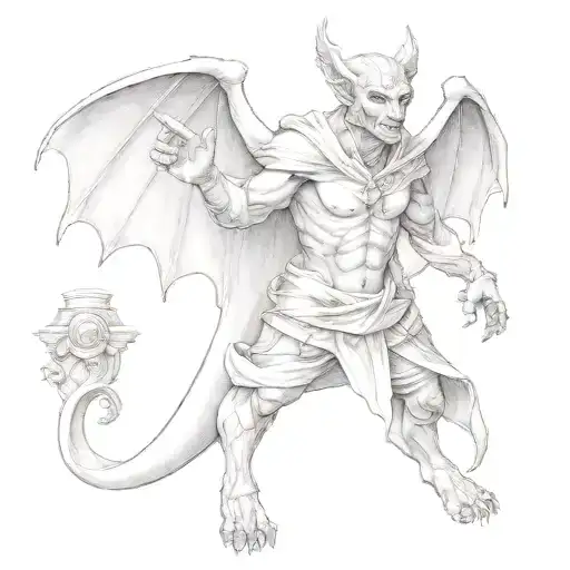 Female Gargoyle Warrior With A Book