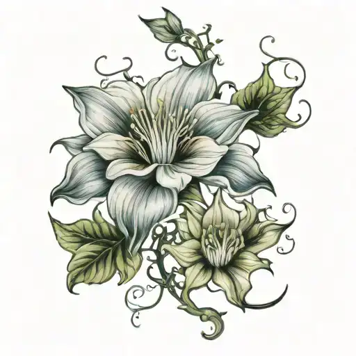 Moonflower Vine Thin Long