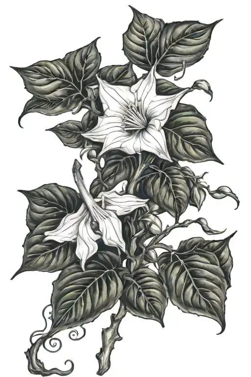 Moonflower On A Vine