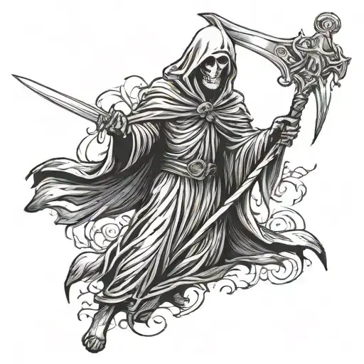 Grim Reaper With A Sword
