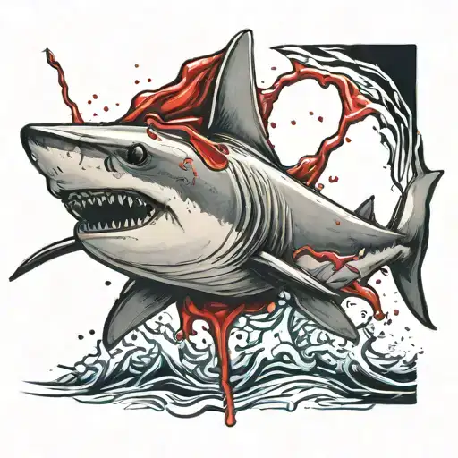 Shark With Blood Dripping