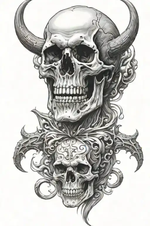 Skull And Demon