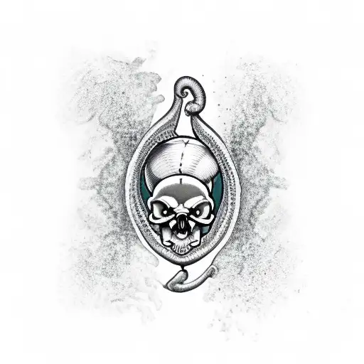 A Snail With A Skull