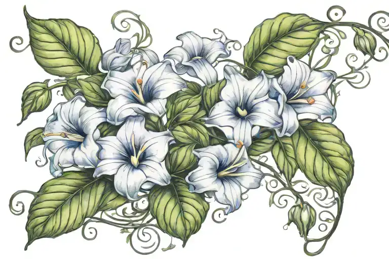 Swirling Morning Glory Vine