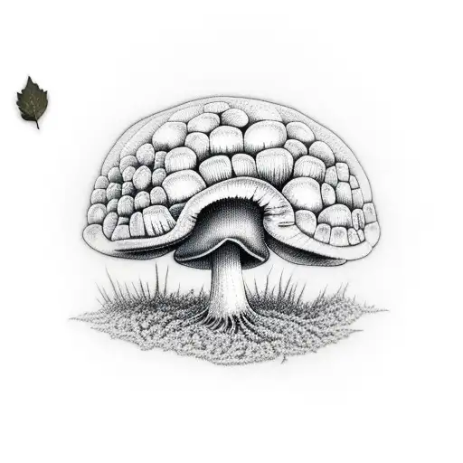 Mushroom Tree With Leafs