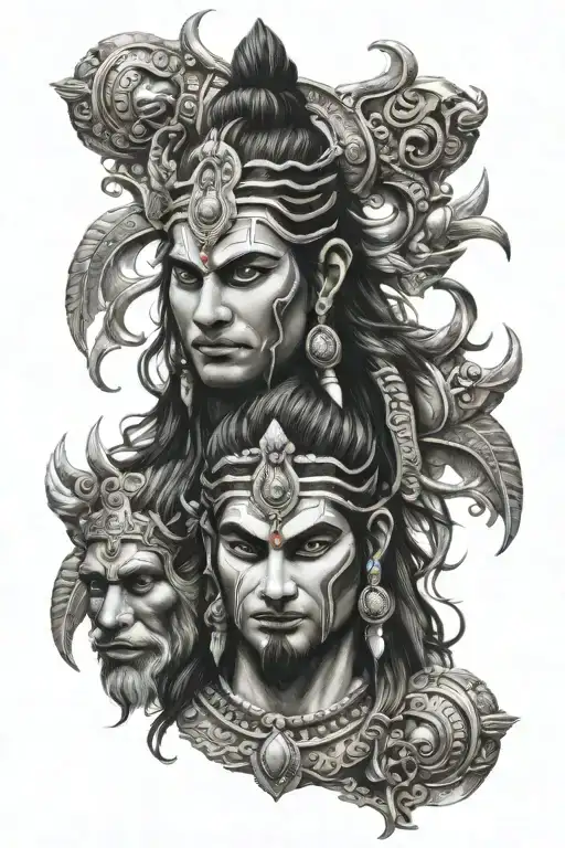 Shiva Face On A Warrior Gauntlet