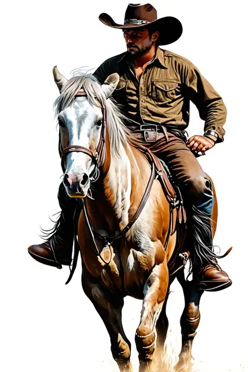 Lonley Cowboy Riding