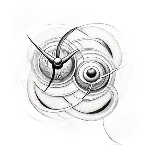 Infinite 3D Symbol For Couple With Planets