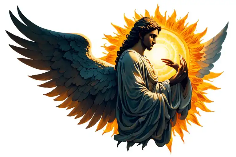 Archangel Uriel With A Sun