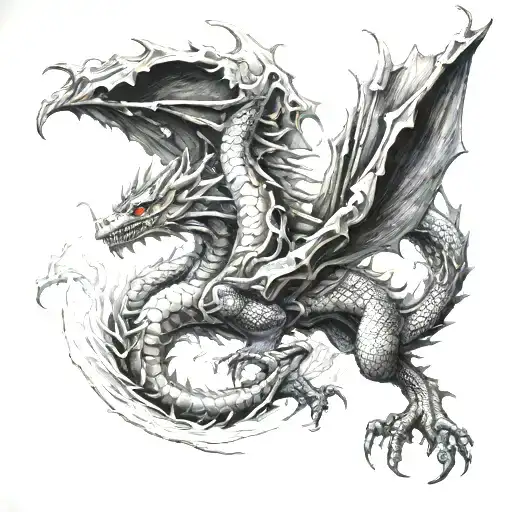 Simetrical Dragon Flying