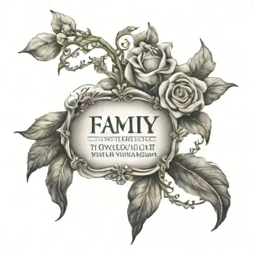 Family And Biblical Quote Intertwined