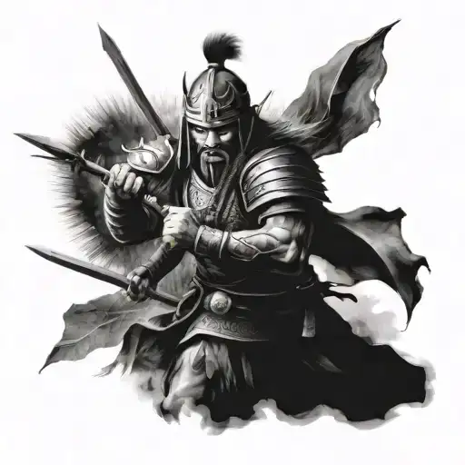 Combine Elements Of Ancient Warriors From Different Cultures Into A Unique And Powerful Design