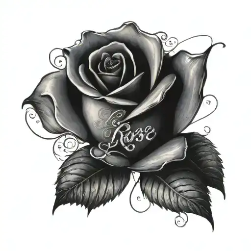 Heart Rose With Inscription