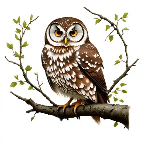 Owl Perched On A Branch