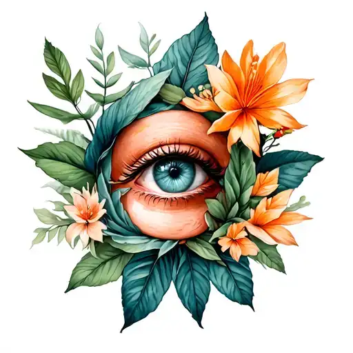 Nature Inspired Tattoo Featuring Anxiety