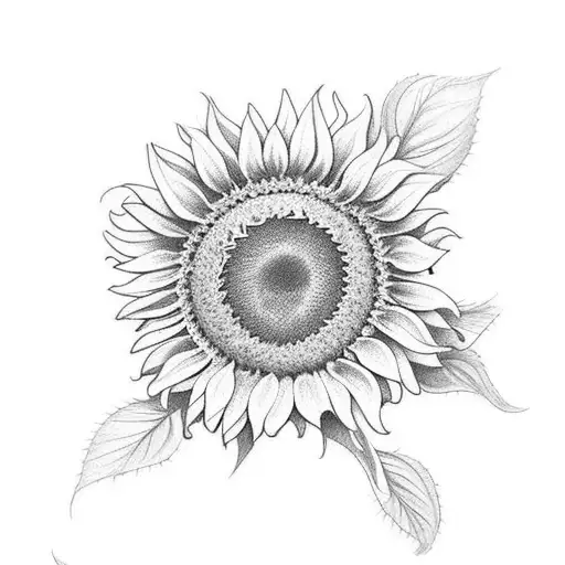 Sunflower With Initials