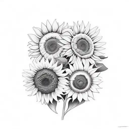 Sunflowers And Sunflower Pedals All Around