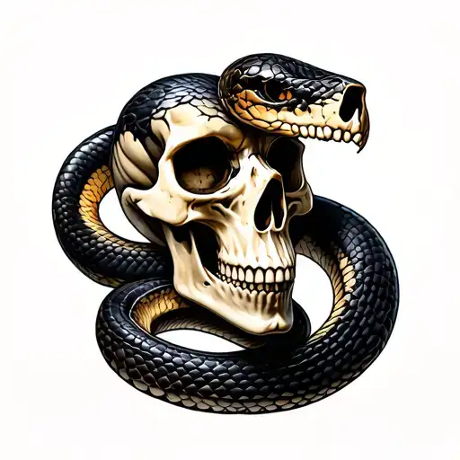 Skull Snake Wrapped