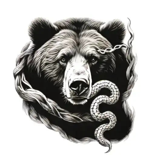 Bear And Snakes Wrapped