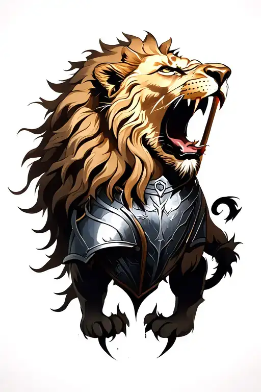 Lion Roaring And Knight Conquest A Castle