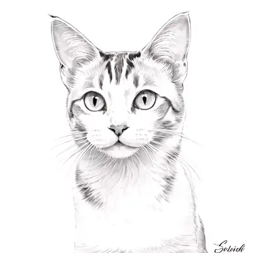 A Black And White Cat