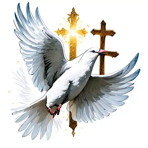 Holy Spirit Dove And Cross