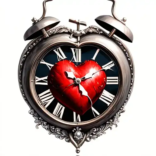 Heart Clock Pearltrim
