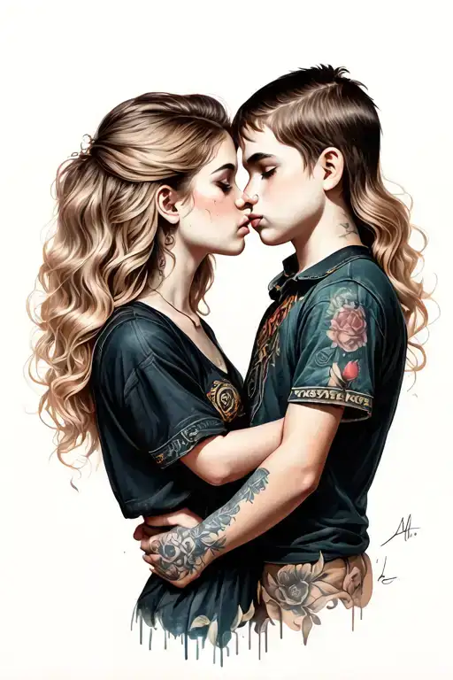 I Want A Girl And A Boy Giving Yourself In Kiss