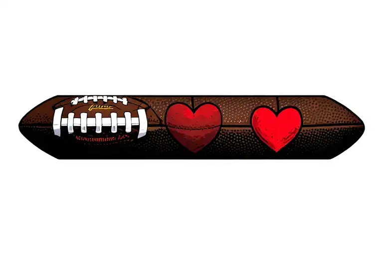 Football Love Heart