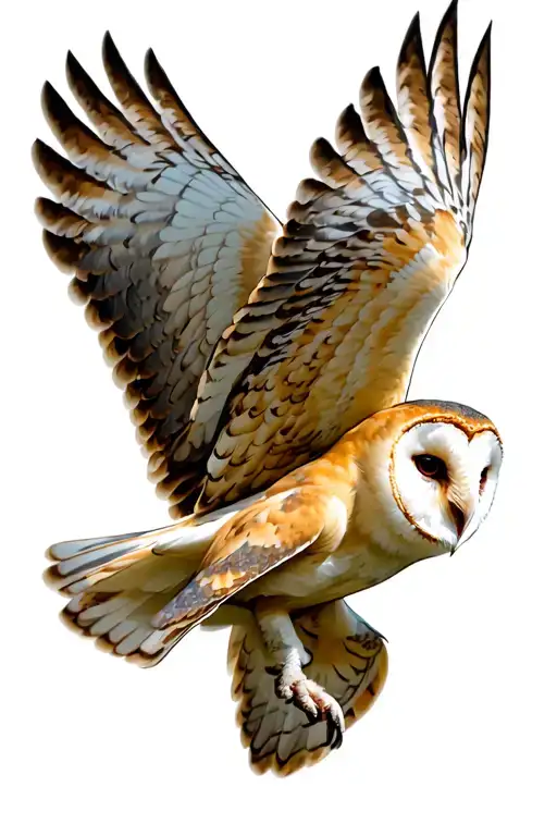 Barn Owl In Flight