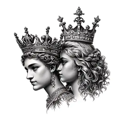 Crown Of A Queen And Crown Of A King