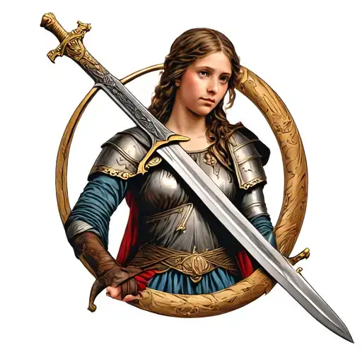 Joan Of Arc With Sword
