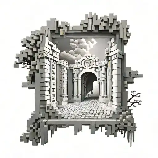 The Gates Of Heaven Built Out Of Legos